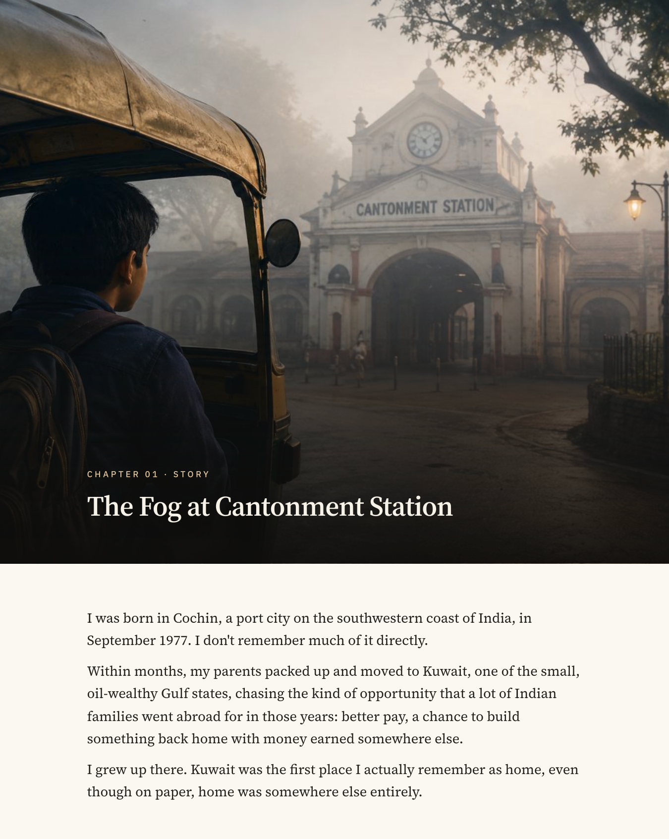 Still Not Out of the Woods sample page: Chapter 1, The Fog at Cantonment Station