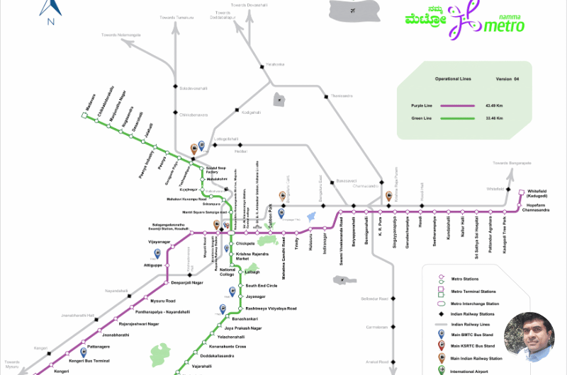 Bangalore Metro Map, Bangalore Metro Routes and Map