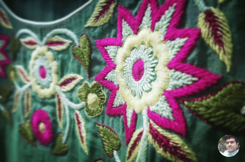 Dress material used at Sara Creations